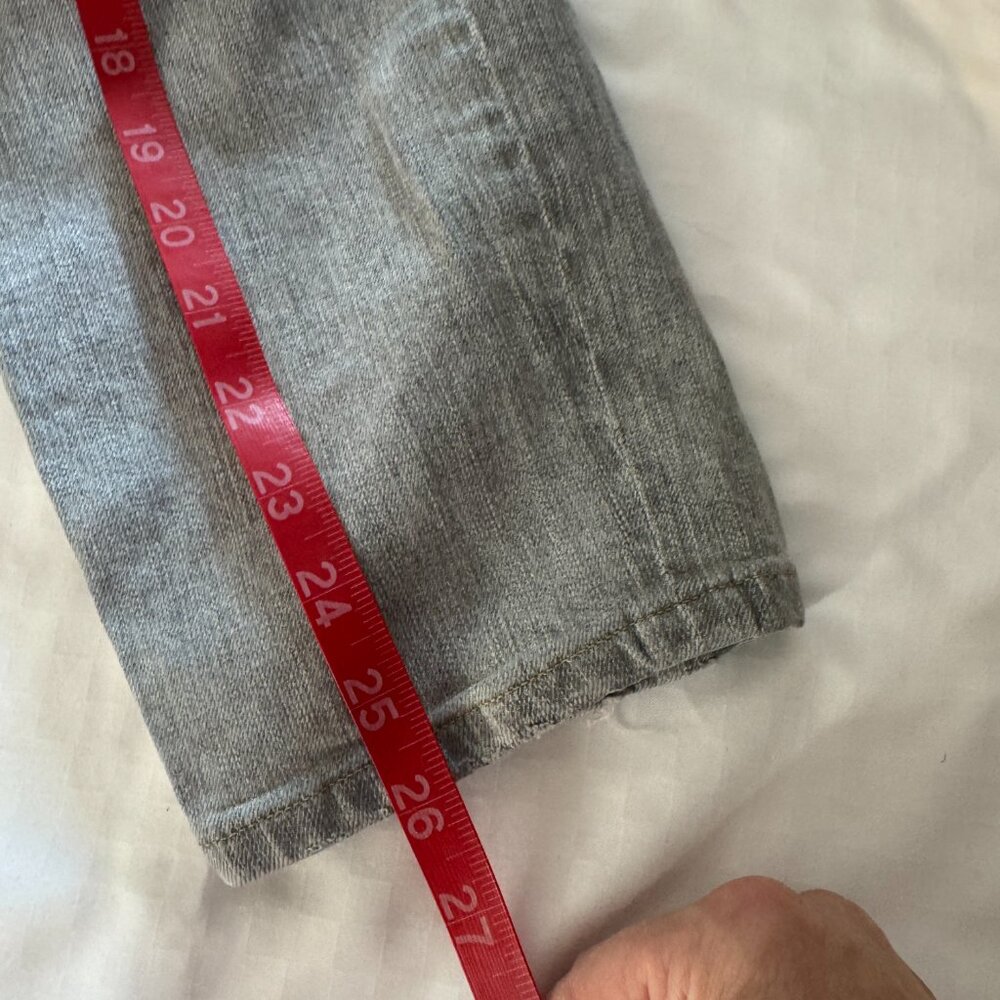 Agolde | Feel Good Sophie High Rise Crop Distressed Gray Denim Jeans - Picture 11 of 11